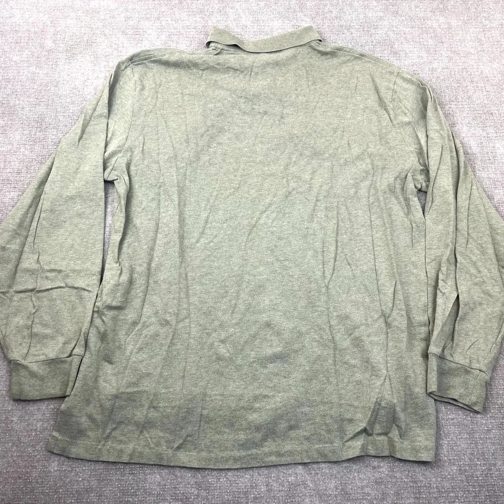 Polo By Ralph Lauren Polo Shirt Mens XL Olive Performance Collared High Low Slit
